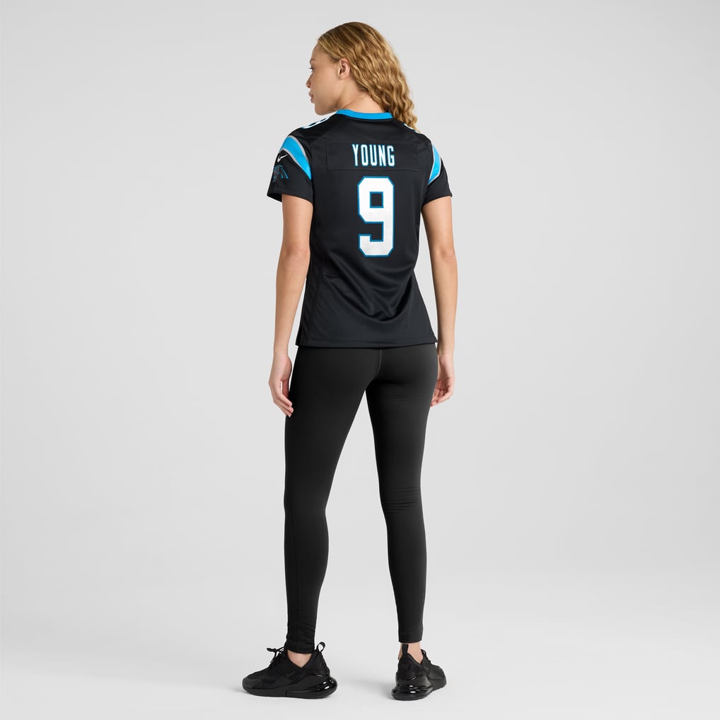 Women's Carolina Panthers Bryce Young Nike Black Team Game Jersey - Image 6