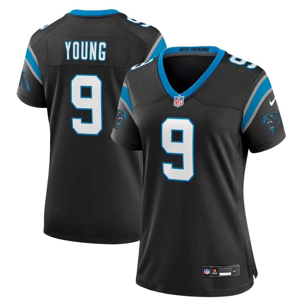Women's Carolina Panthers Bryce Young Nike Black Team Game Jersey - Image 1