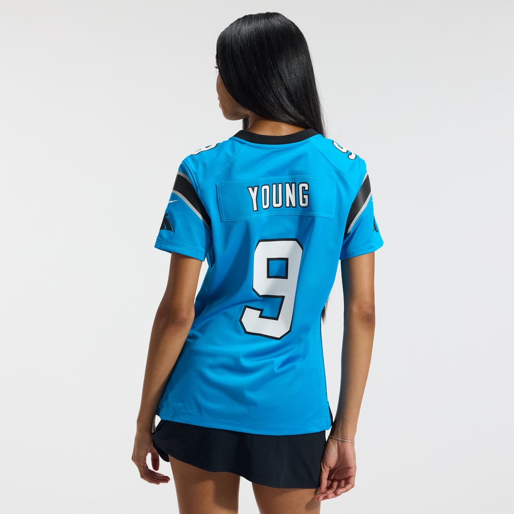 Women's Carolina Panthers Bryce Young Nike Blue Player Jersey - Image 4