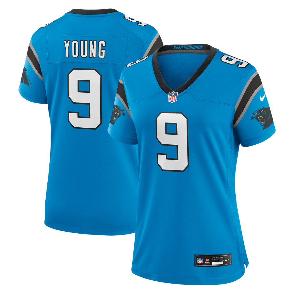 Women's Carolina Panthers Bryce Young Nike Blue Player Jersey - Image 1