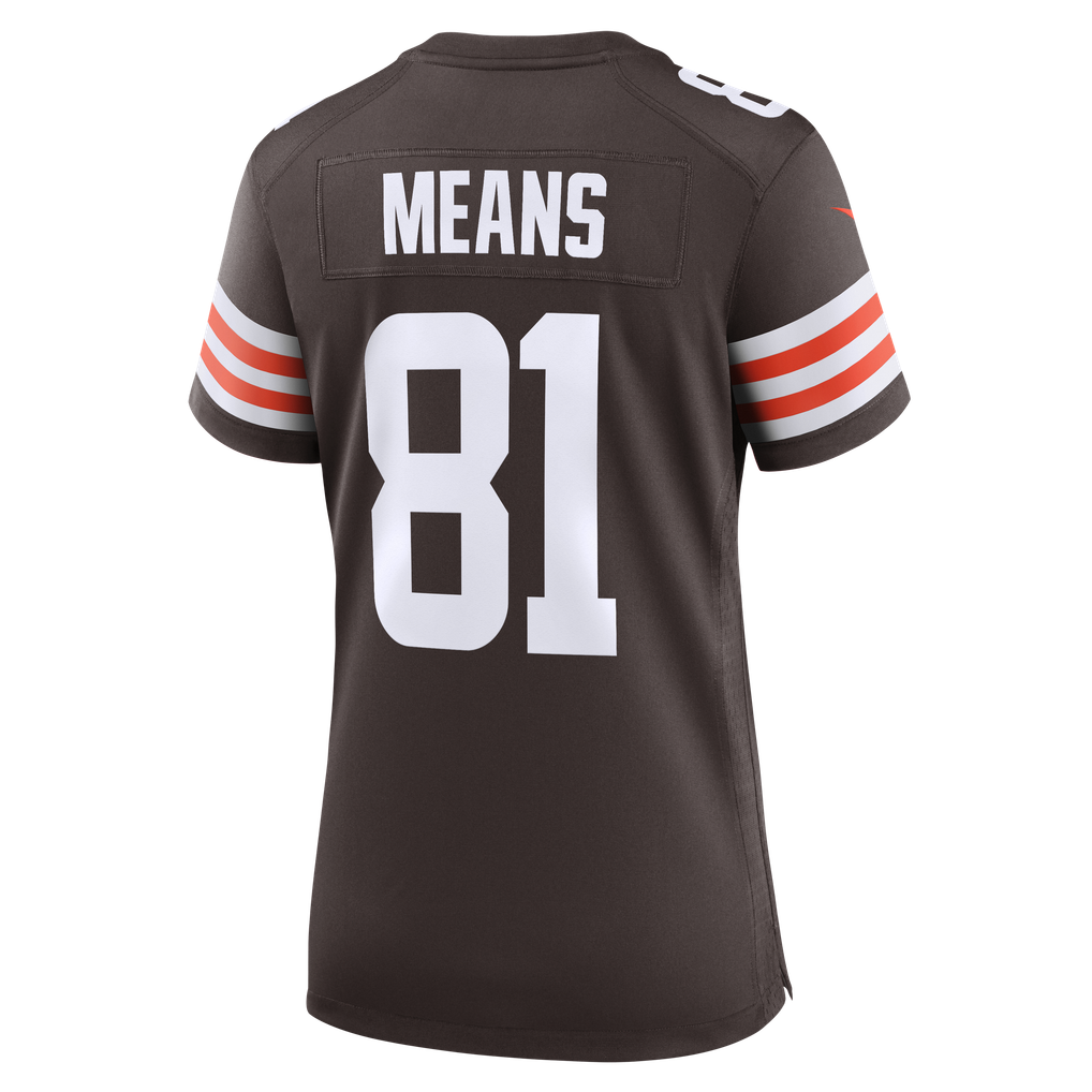 Women's Cleveland Browns Bub Means Nike Brown Team Game Jersey - Image 8