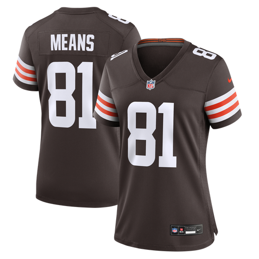 Women's Cleveland Browns Bub Means Nike Brown Team Game Jersey - Image 1