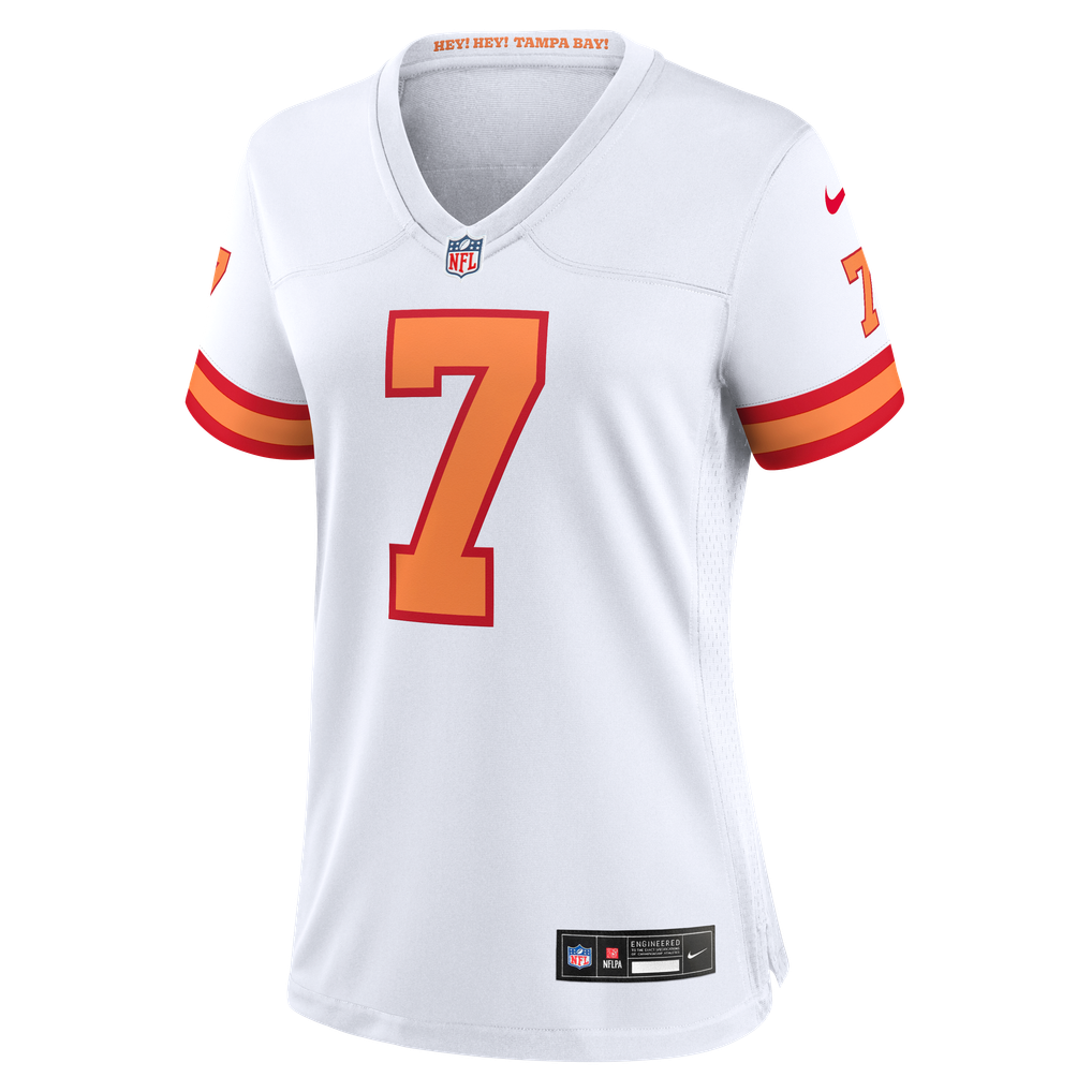 Women's '76 Tampa Bay Buccaneers Bucky Irving Nike White  Game Jersey - Image 7