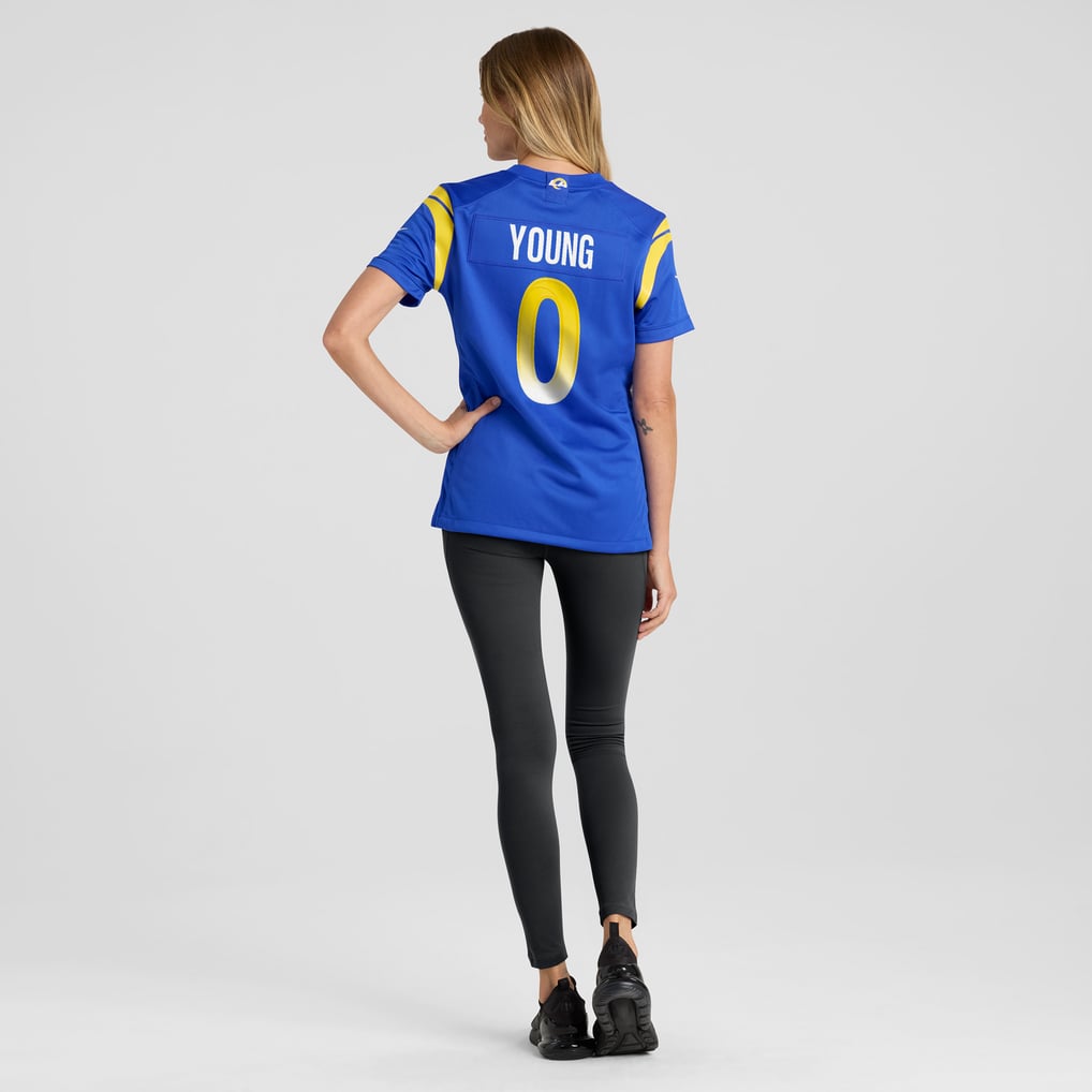 Women's Los Angeles Rams Byron Young Nike Royal Home Game Jersey - Image 6