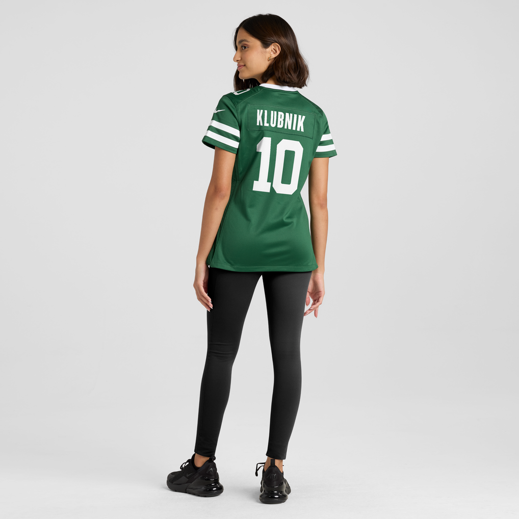 Women's New York Jets Cade Klubnik Nike Legacy Green Team Game Jersey - Image 4