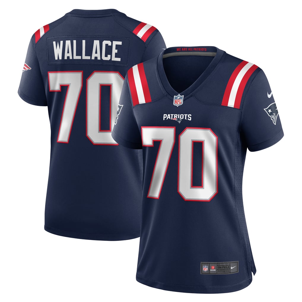 Women's New England Patriots Caedan Wallace Nike Navy Game Jersey - Image 2