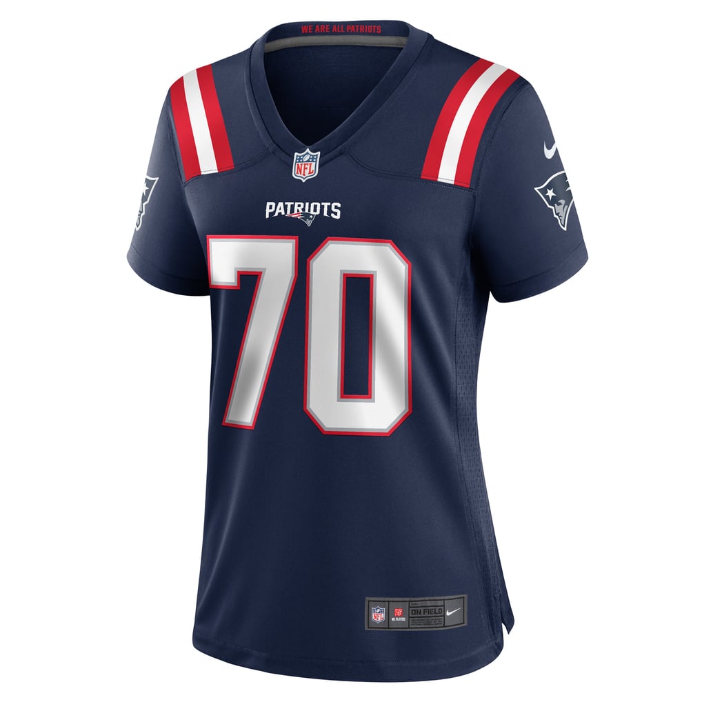 Women's New England Patriots Caedan Wallace Nike Navy Game Jersey - Image 3