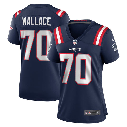 Women's New England Patriots Caedan Wallace Nike Navy Game Jersey - Image 1