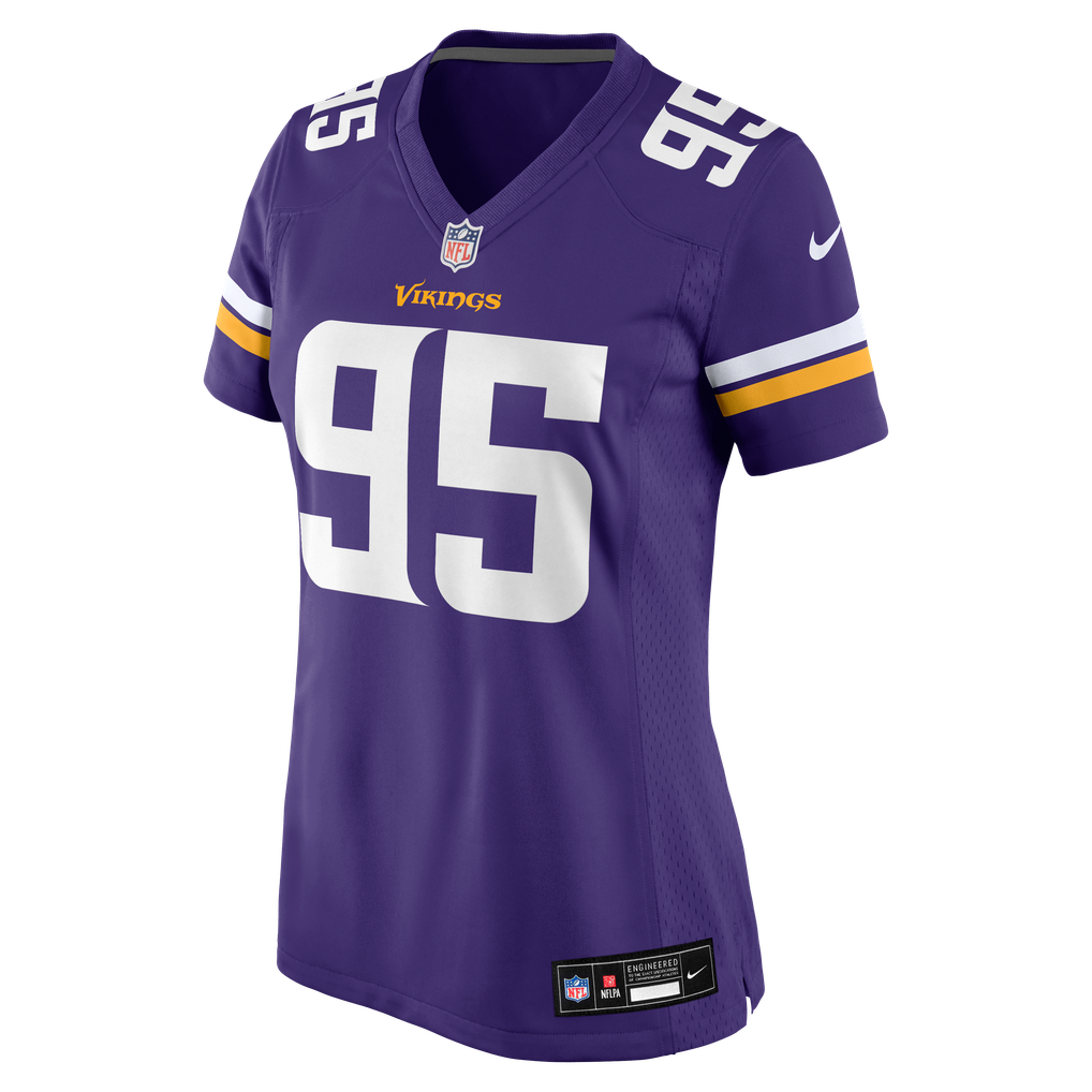 Women's Minnesota Vikings Caleb Banks Nike  Purple Team Game Jersey - Image 7