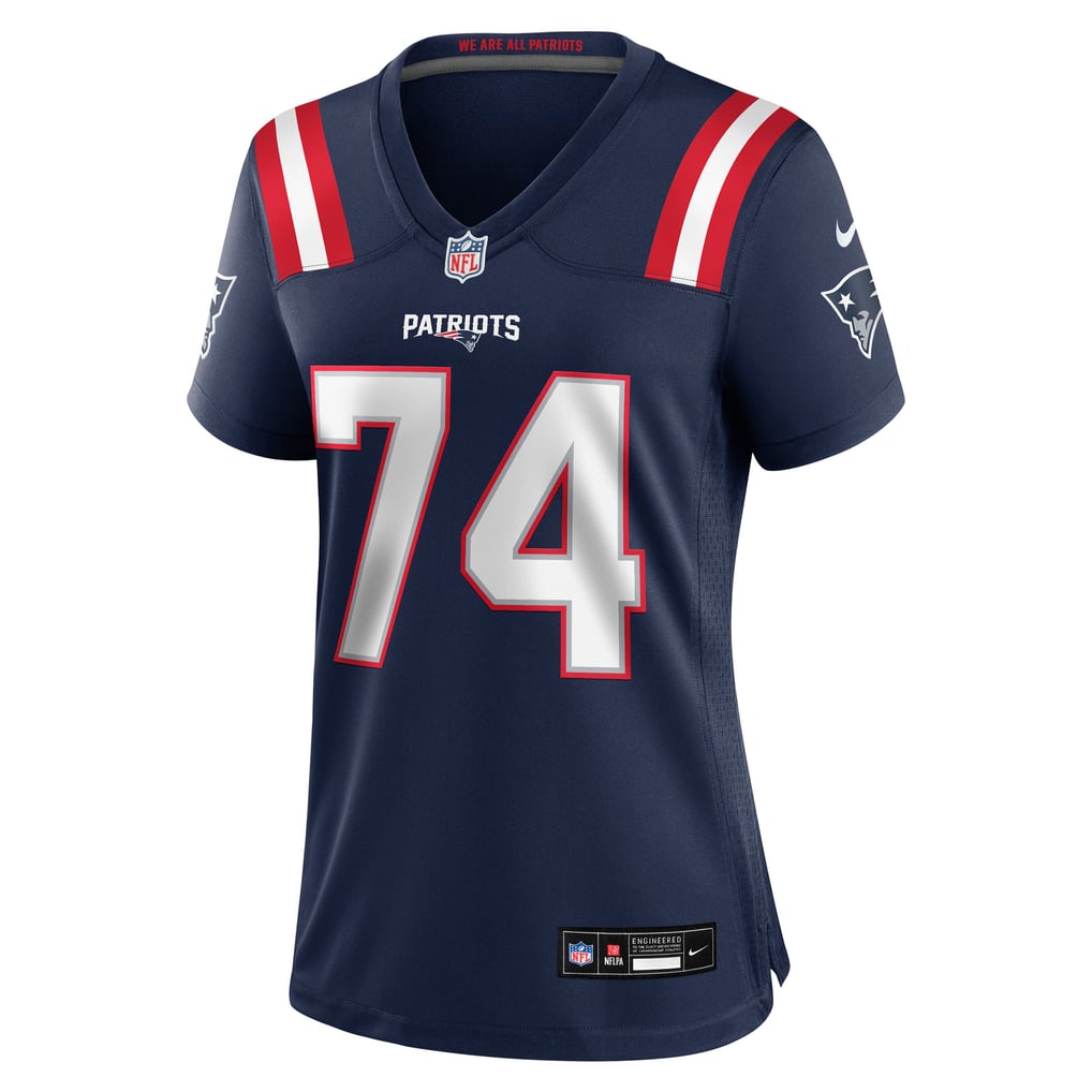 Women's New England Patriots Caleb Lomu Nike  Navy Team Game Jersey - Image 3