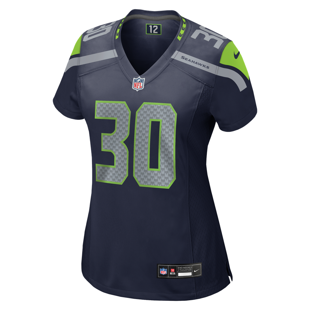 Women's Seattle Seahawks Cam Akers Nike  College Navy Team Game Jersey - Image 3