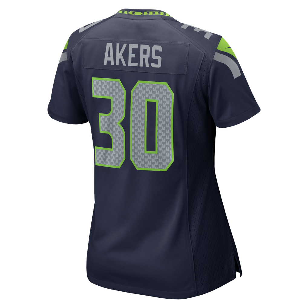 Women's Seattle Seahawks Cam Akers Nike  College Navy Team Game Jersey - Image 4