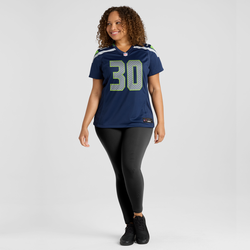 Women's Seattle Seahawks Cam Akers Nike  College Navy Team Game Jersey - Image 7