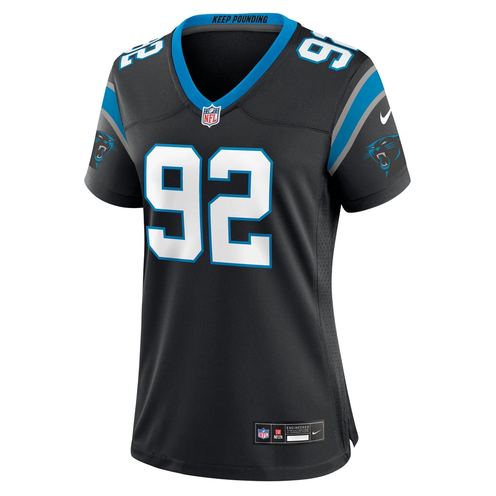 Women's Carolina Panthers Cam Jackson Nike Black Team Game Jersey - Image 3
