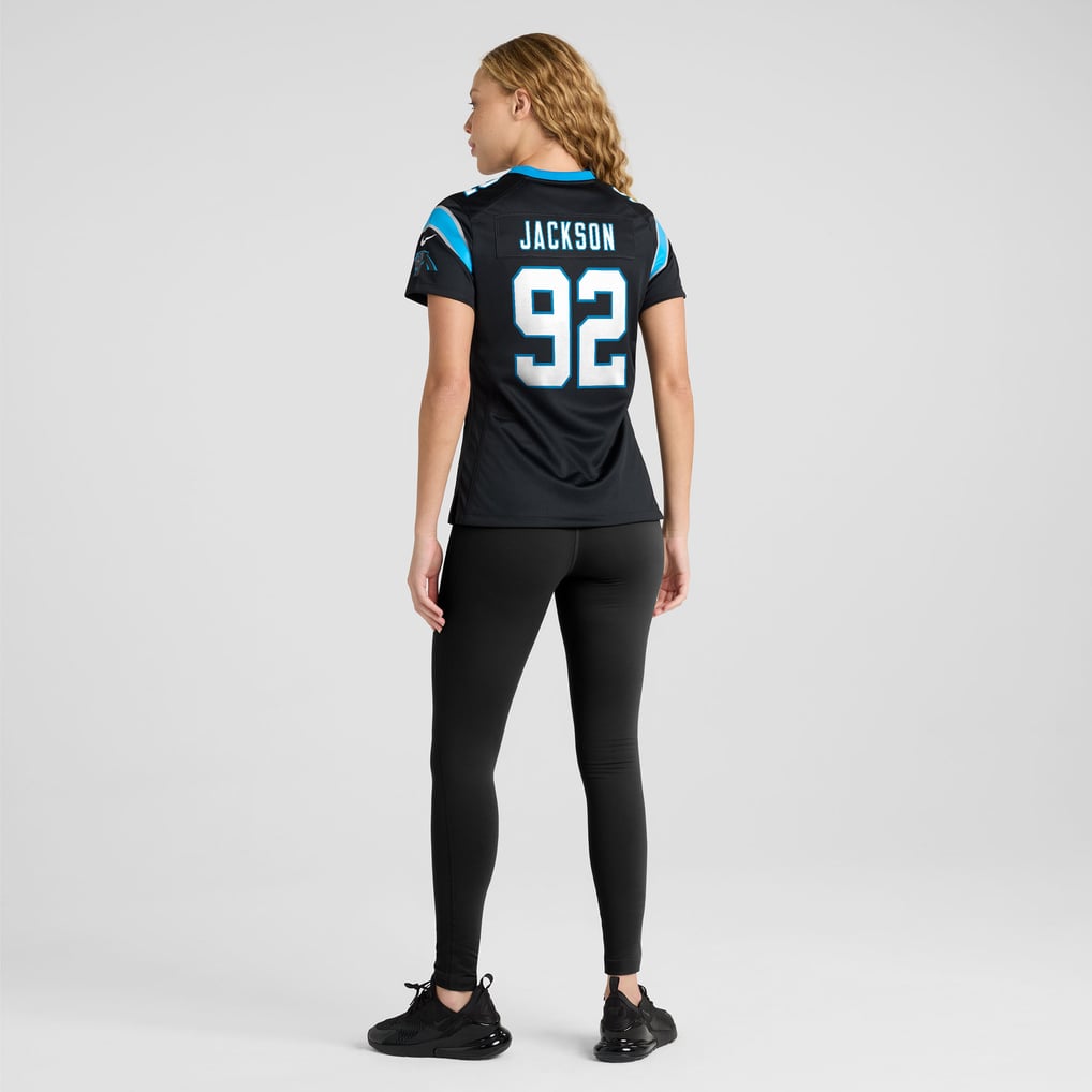 Women's Carolina Panthers Cam Jackson Nike Black Team Game Jersey - Image 6
