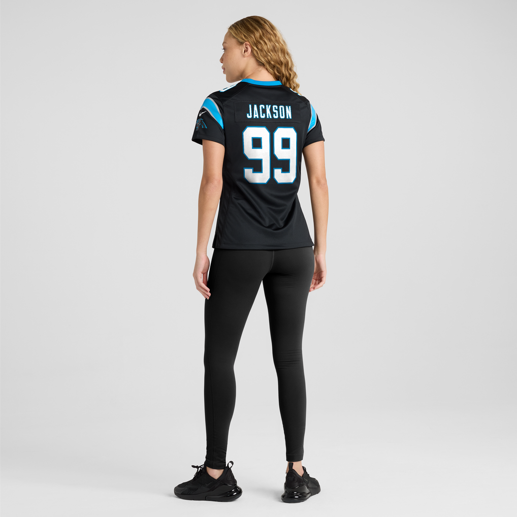 Women's Carolina Panthers Cam Jackson Nike Black Team Game Jersey - Image 4
