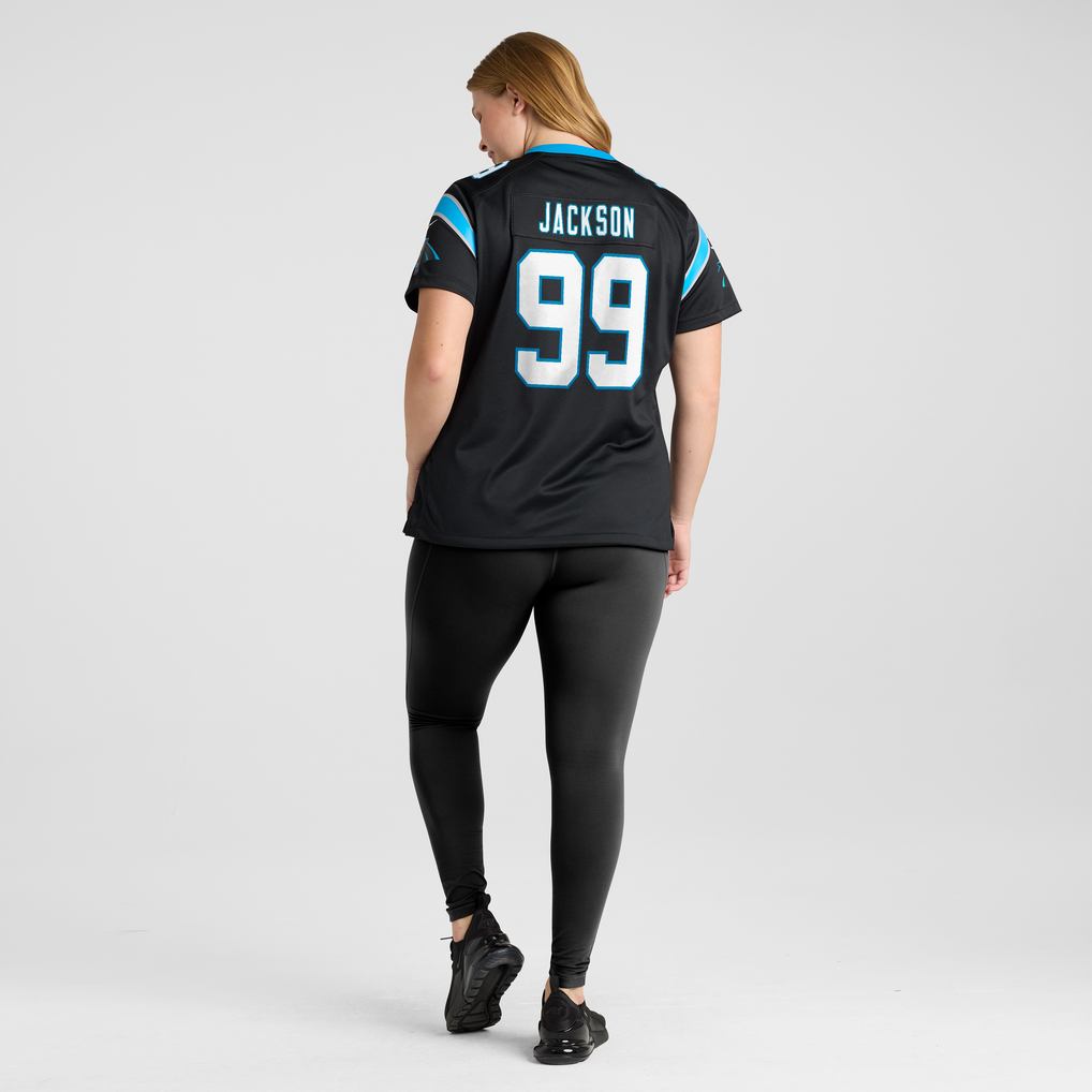 Women's Carolina Panthers Cam Jackson Nike Black Team Game Jersey - Image 6