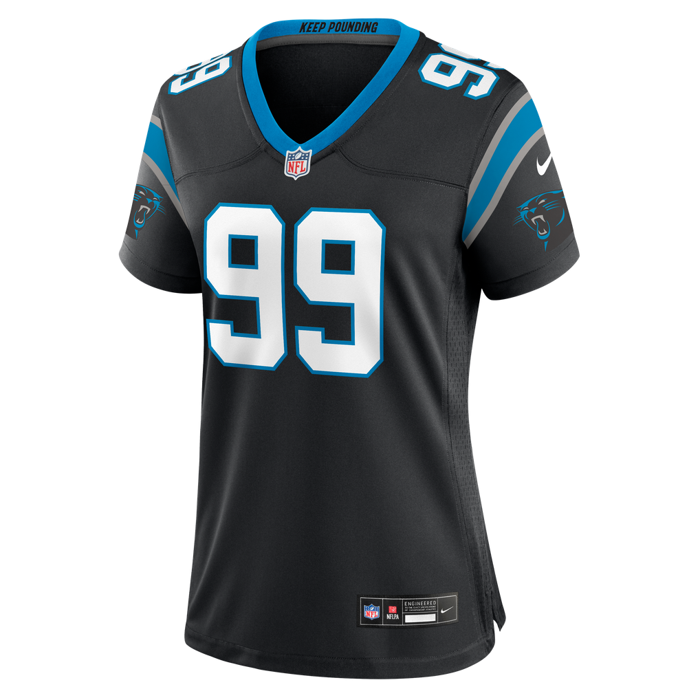 Women's Carolina Panthers Cam Jackson Nike Black Team Game Jersey - Image 7