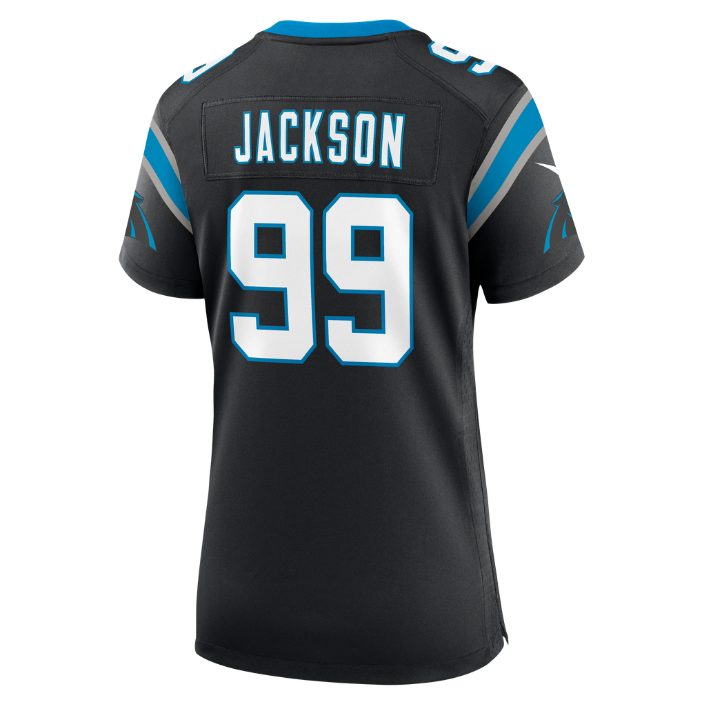 Women's Carolina Panthers Cam Jackson Nike Black Team Game Jersey - Image 8