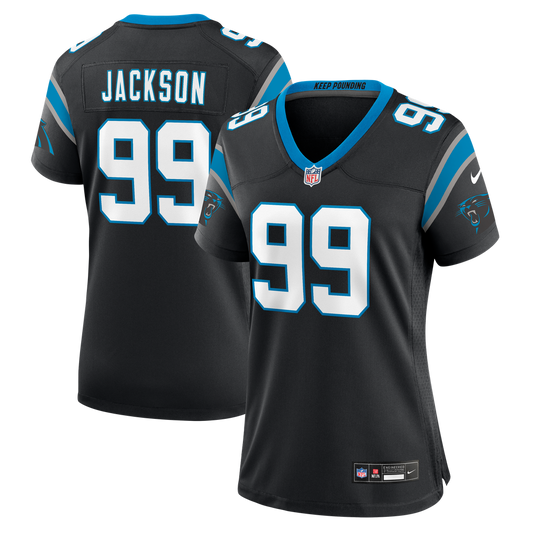 Women's Carolina Panthers Cam Jackson Nike Black Team Game Jersey - Image 1