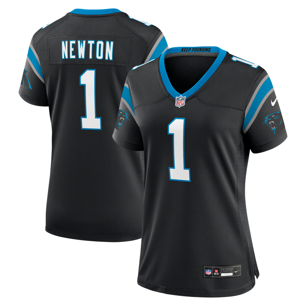 Women's Carolina Panthers Cam Newton Nike Black Team Retired Game Jersey - Image 2