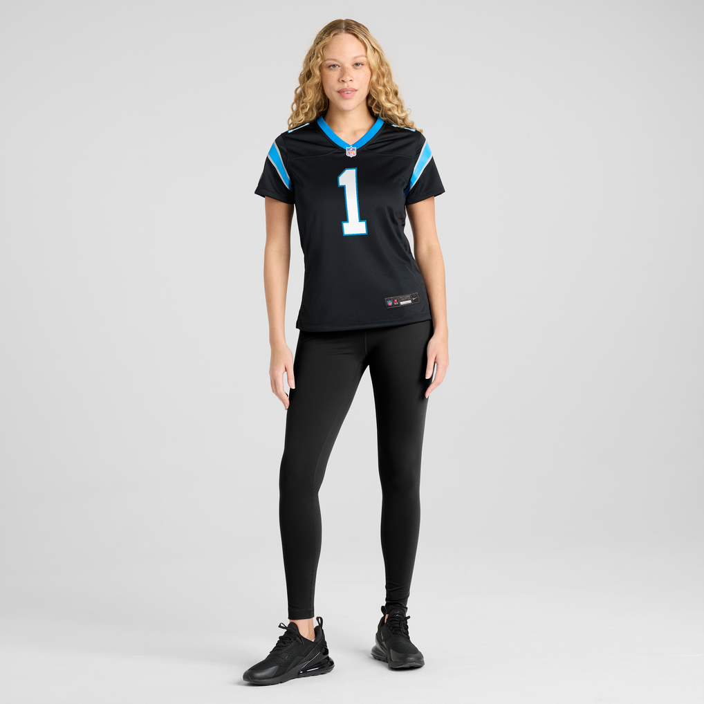 Women's Carolina Panthers Cam Newton Nike Black Team Retired Game Jersey - Image 5