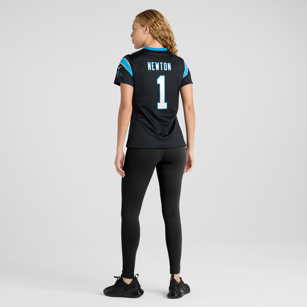 Women's Carolina Panthers Cam Newton Nike Black Team Retired Game Jersey - Image 6