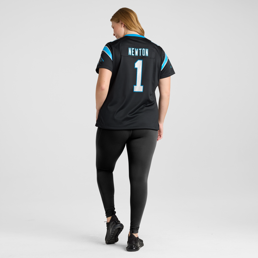 Women's Carolina Panthers Cam Newton Nike Black Team Retired Game Jersey - Image 8
