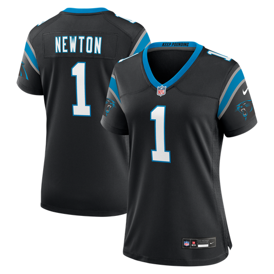 Women's Carolina Panthers Cam Newton Nike Black Team Retired Game Jersey - Image 1