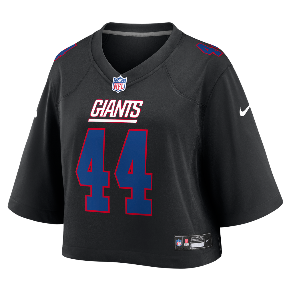 Women's New York Giants Cam Skattebo Nike Black Cropped Fashion Game Jersey - Image 3