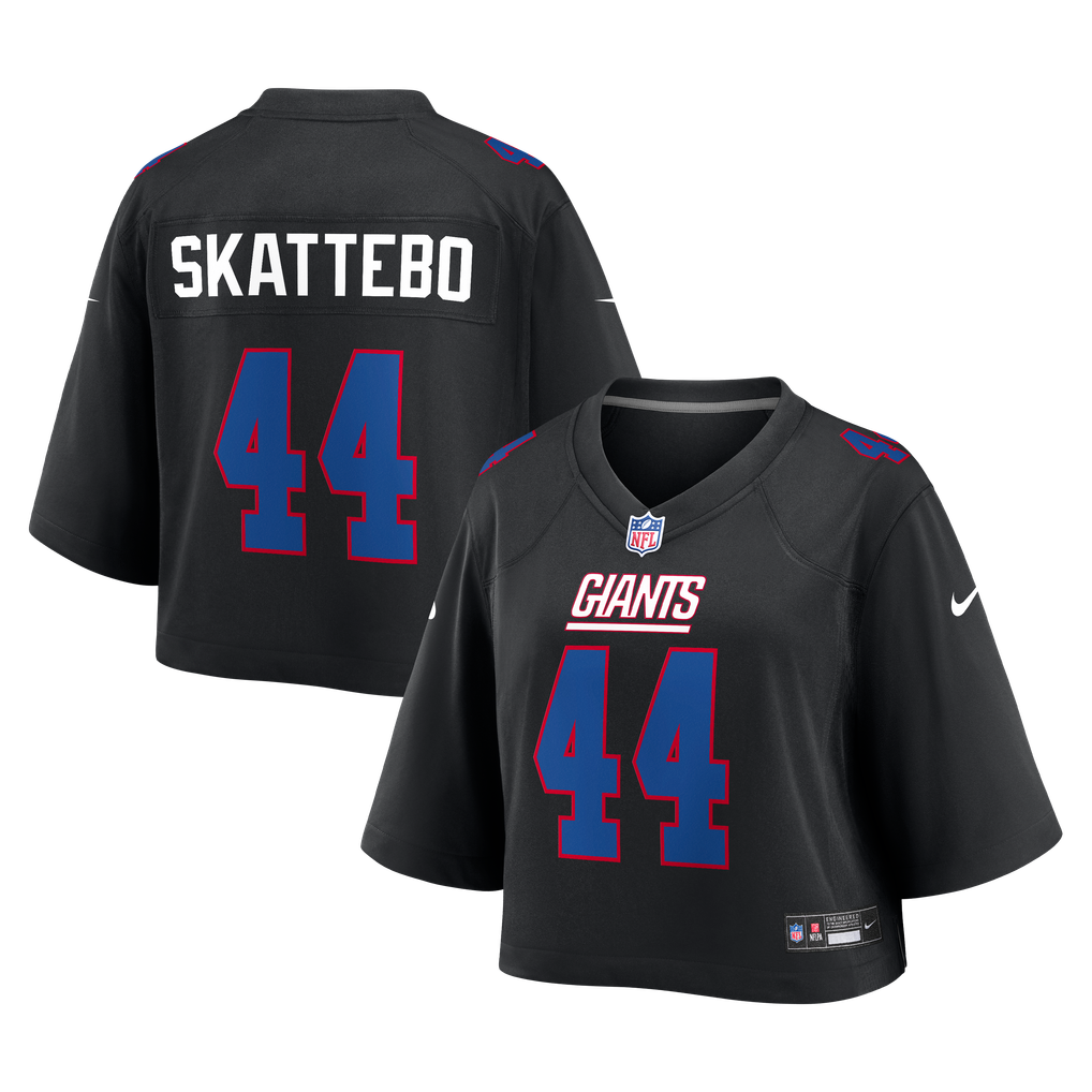 Women's New York Giants Cam Skattebo Nike Black Cropped Fashion Game Jersey - Image 1