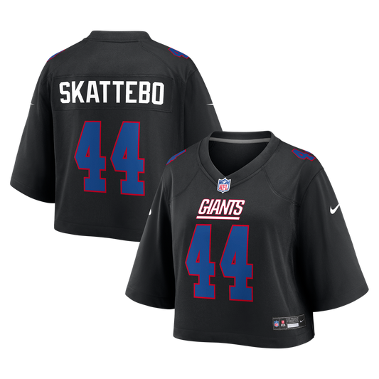 Women's New York Giants Cam Skattebo Nike Black Cropped Fashion Game Jersey - Image 1