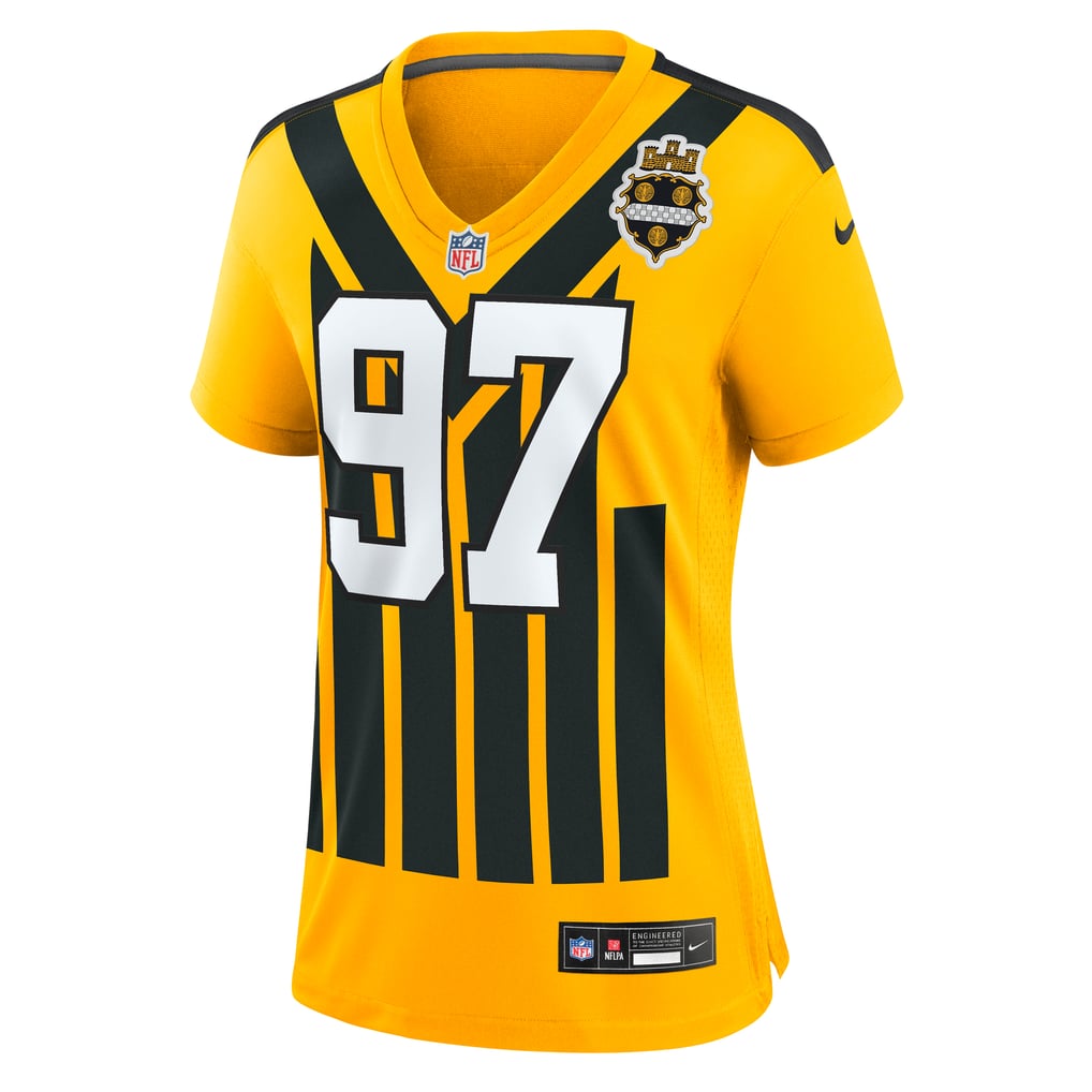 Women's Pittsburgh Steelers Cameron Heyward Nike Gold Alternate 1933 Throwback Game Jersey - Image 3