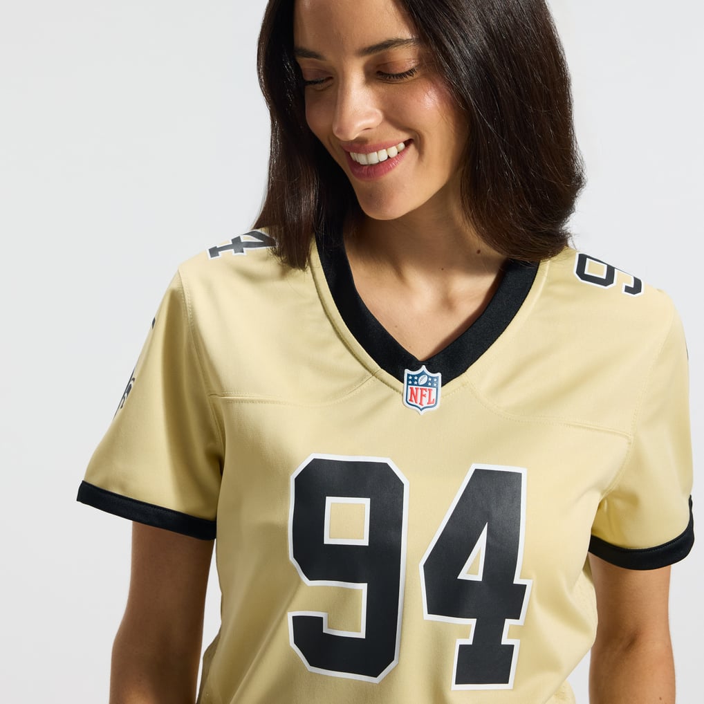 Women's New Orleans Saints Cameron Jordan Nike Gold Gameday Golds Alternate Game Player Jersey - Image 8