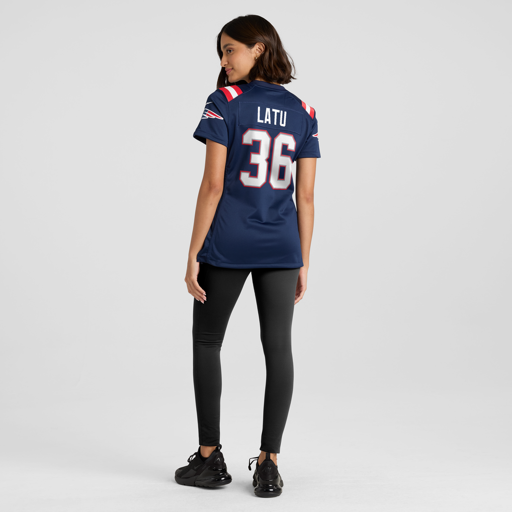 Women's New England Patriots Cameron Latu Nike Navy Team Game Jersey - Image 4
