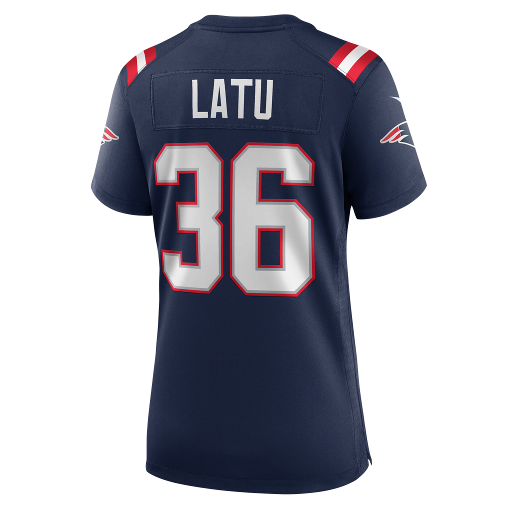 Women's New England Patriots Cameron Latu Nike Navy Team Game Jersey - Image 8