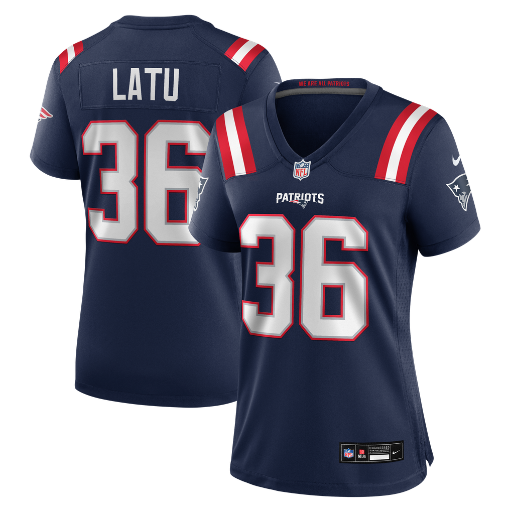 Women's New England Patriots Cameron Latu Nike Navy Team Game Jersey - Image 1