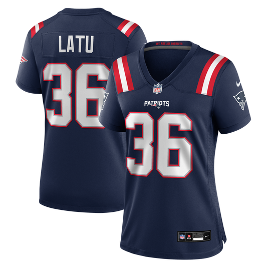 Women's New England Patriots Cameron Latu Nike Navy Team Game Jersey - Image 1