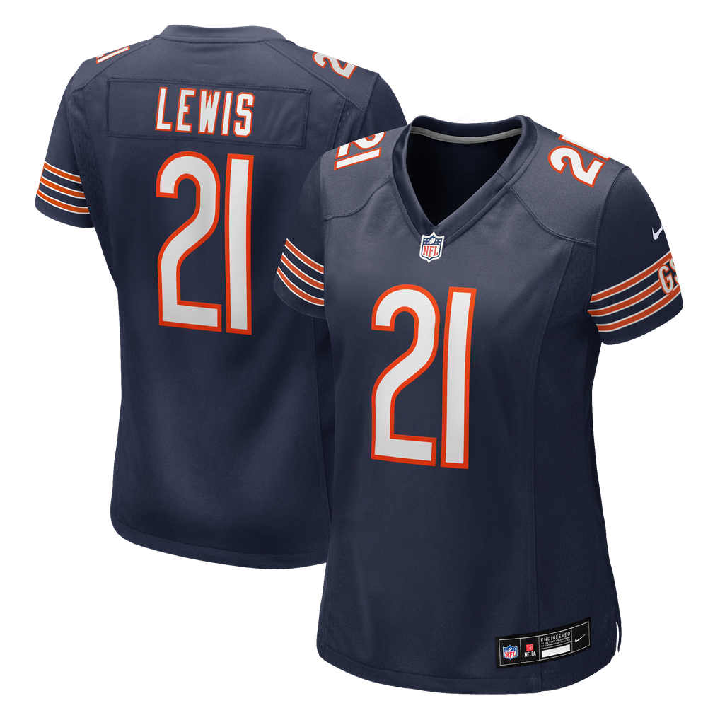 Women's Chicago Bears Cameron Lewis Nike Navy Team Game Jersey - Image 2