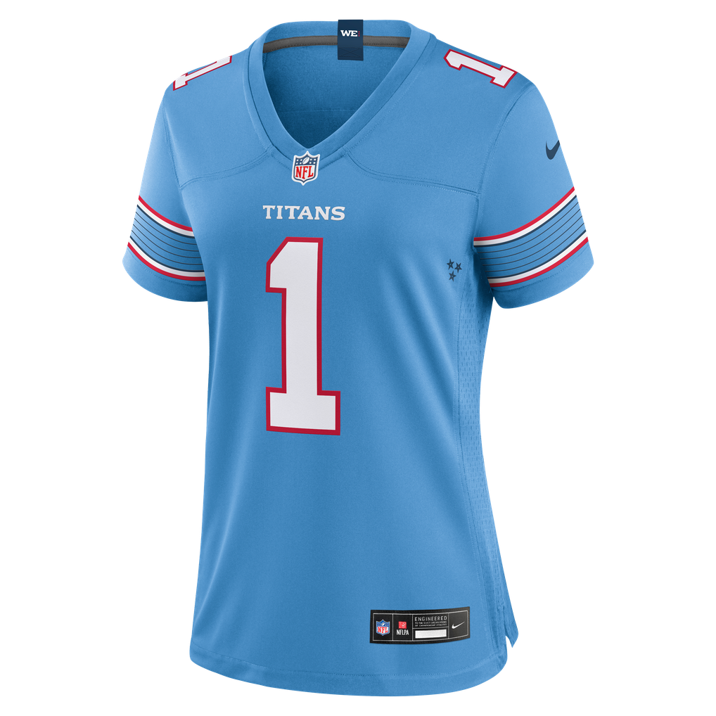 Women's Tennessee Titans Cameron Ward Nike Light Blue Game Jersey - Image 7