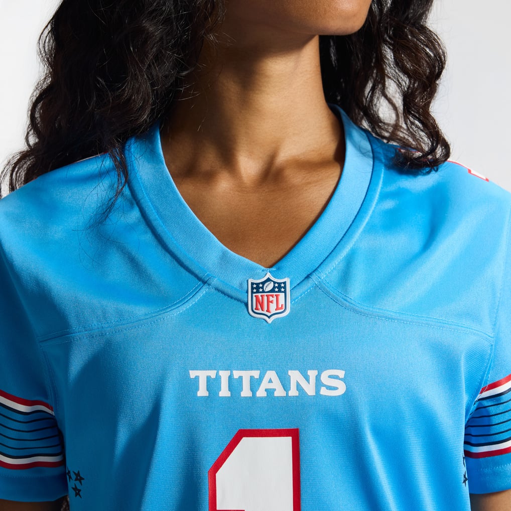 Women's Tennessee Titans Cameron Ward Nike Light Blue Game Jersey - Image 10