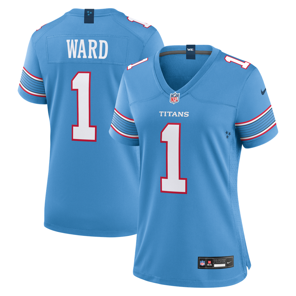 Women's Tennessee Titans Cameron Ward Nike Light Blue Game Jersey - Image 1