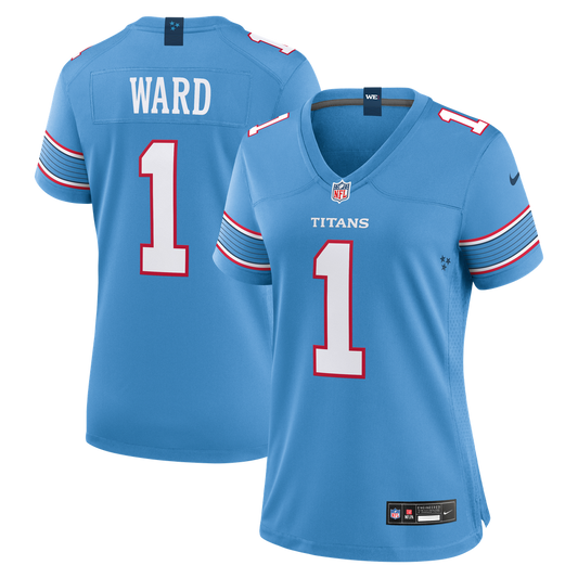 Women's Tennessee Titans Cameron Ward Nike Light Blue Game Jersey - Image 1