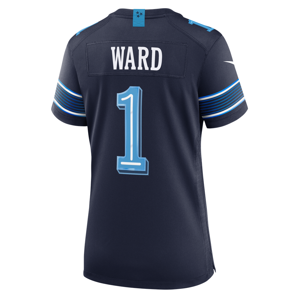 Women's Tennessee Titans Cameron Ward Nike Navy 2026 Rivalries Collection Game Jersey - Image 4