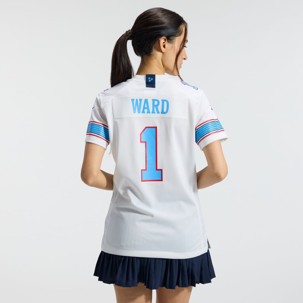 Women's Tennessee Titans Cameron Ward Nike White Game Jersey - Image 4
