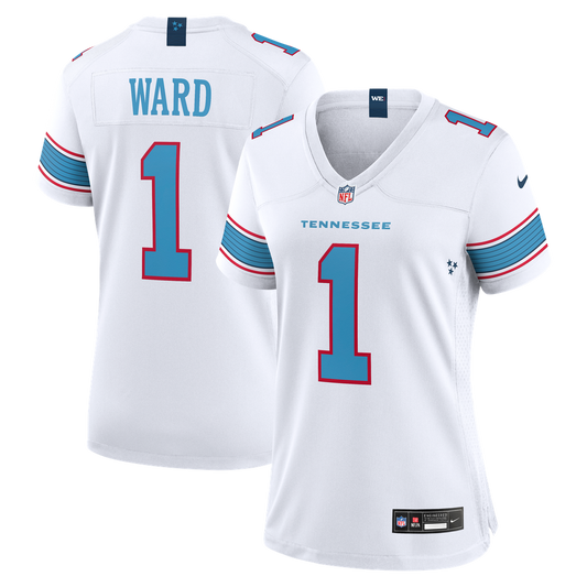 Women's Tennessee Titans Cameron Ward Nike White Game Jersey - Image 1