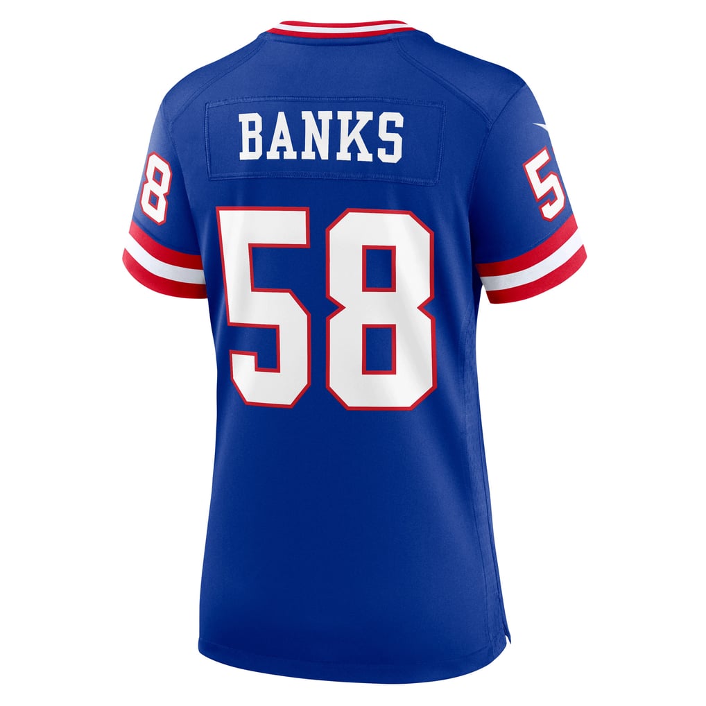 Women's New York Giants Carl Banks Nike Royal Classic Retired Player Game Jersey - Image 4