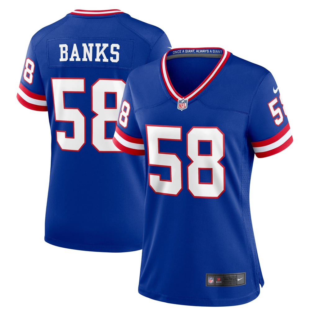 Women's New York Giants Carl Banks Nike Royal Classic Retired Player Game Jersey - Image 1