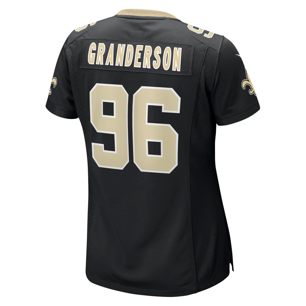 Women's New Orleans Saints Carl Granderson Nike Black Game Jersey - Image 4