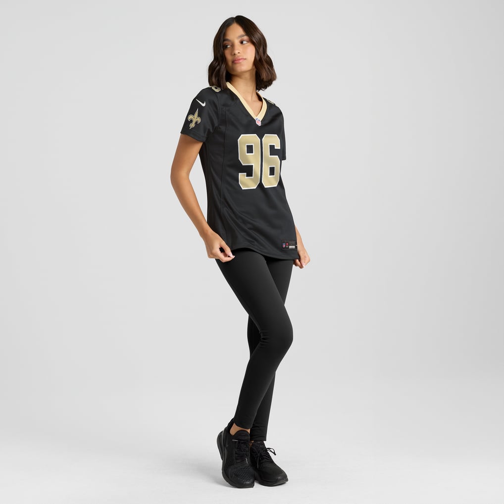 Women's New Orleans Saints Carl Granderson Nike Black Game Jersey - Image 5